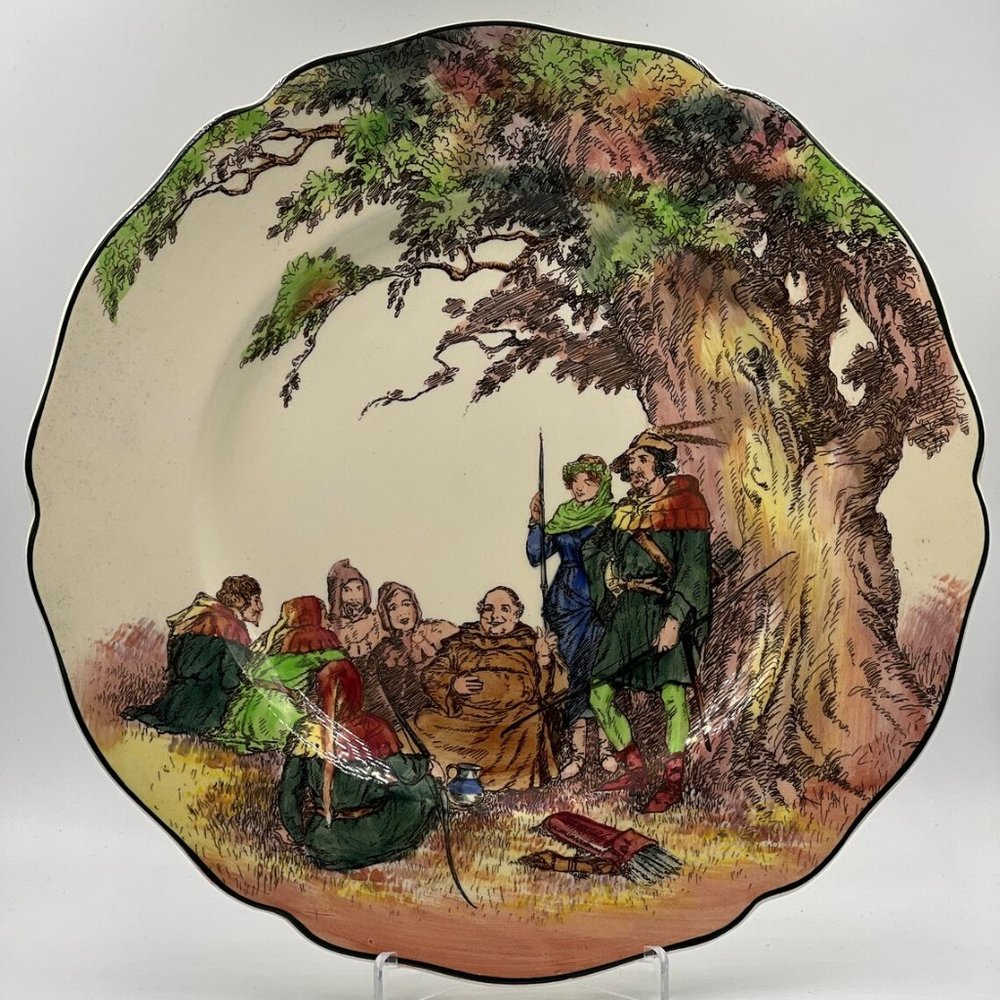 Royal Doulton Under The GREENWOOD Tree D6341 "Robin Hood" Dinner Plate 10" SUPER